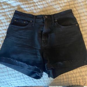 Madewell black jean shorts